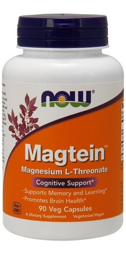 Now - Magtein 90 Capsulas - L-treonato De Magnesio