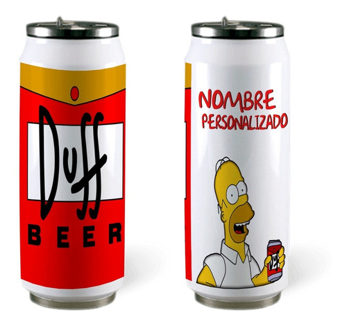 Termo Lata Cerveza Duff Personalizado