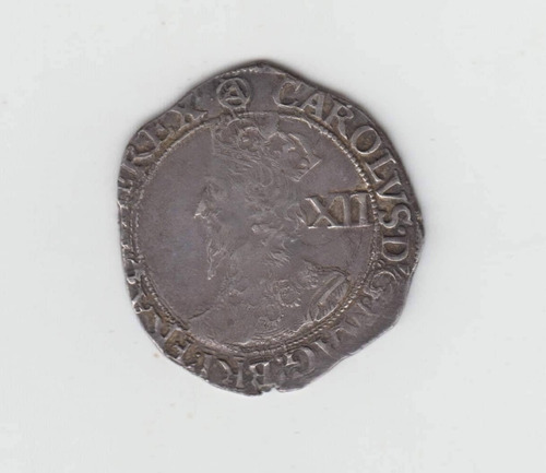 Moneda Inglaterra 1 Shilling Año(nd) 1641 O 43 Plata Excelen