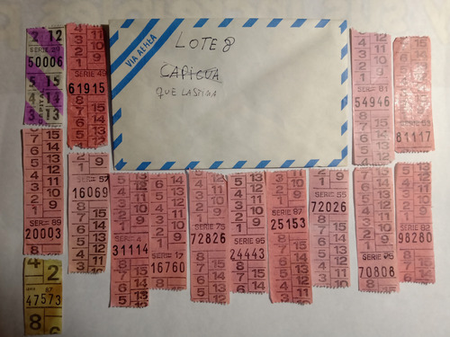 Lote 8 Boletos Antiguos Colectivo Que Lastima