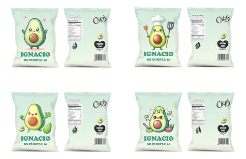 Chip Bag Kit Imprimible Bolsitas Golosineras Pochoclos