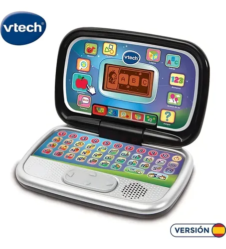 VTech Peque Ordenador Educativo – 30 Juegos, LCD, Teclado ABC, Personalizable, Versión Alemana, Para Niños