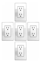 Comprar Paquete De 5 Contactos Duplex 15a Plateados Oferta