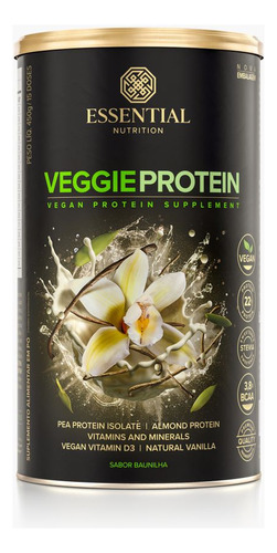 Veggie Protein Proteína 100% Vegetal (450g) Essential Sabor Baunilha