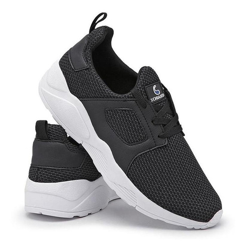 Tênis Esportivo Caminhada Grafite Schiareli Ref470