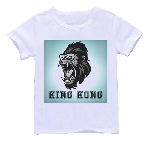 Remera Blanca Adultos King Kong R23