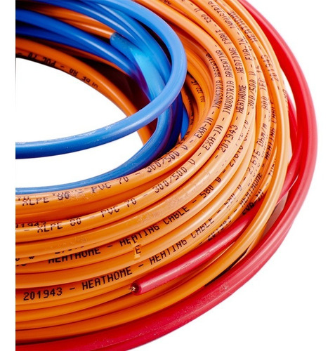 Cable Piso Losa Radiante Calefacción 450w Cubre 4.5m2 Cubierta Naranja claro