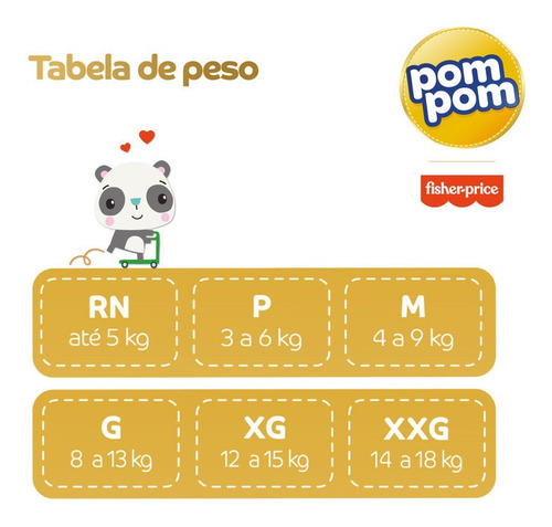 Imagem 6 de 7 de Fralda Pom Pom Derma Protek Jumbinho Rn 18un