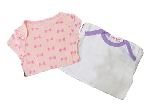 Pack 2 Bodys Manga Larga Estampados Algodón Bebés 6-9 Meses