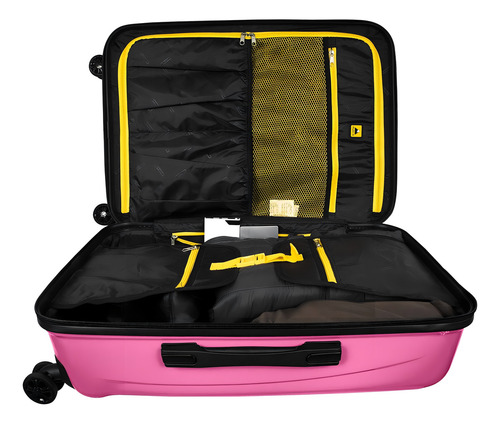 Maleta Rígida 24'' Skypeak Pearl Color Rosa Con Candado Tsa