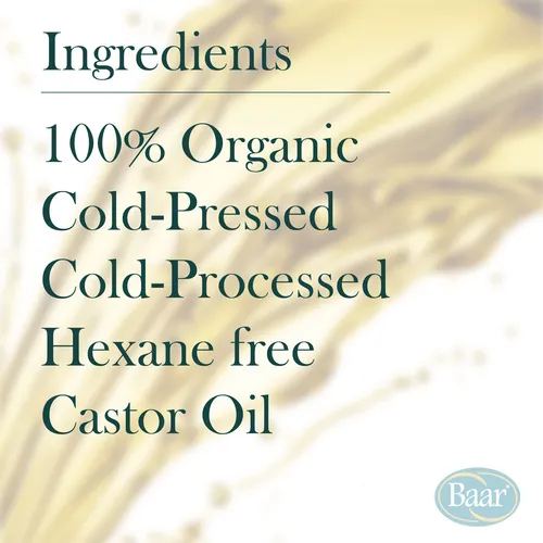 Aceite De Ricino Baar Organic Prensado En Frío 946 Ml Para L