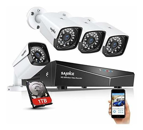 Sannce 1080p Full Hd Sistema De Cámara De Seguridad Con Disc