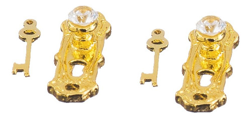 2 X 2 Pares De Perillas De Cristal En Miniatura Para Casa De