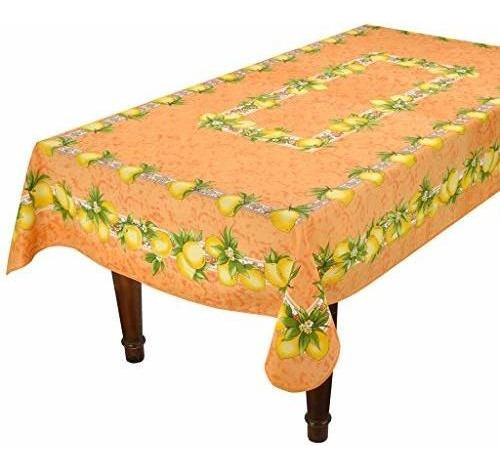 Mantel Provenzal Frances Naranja Citrico - 59x92 Rectangul