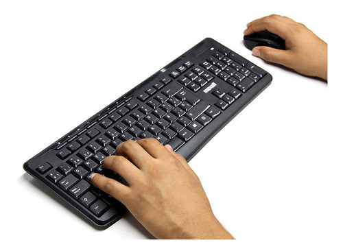 Combo Teclado Mouse Inalambrico Silencioso Español Silent Ky