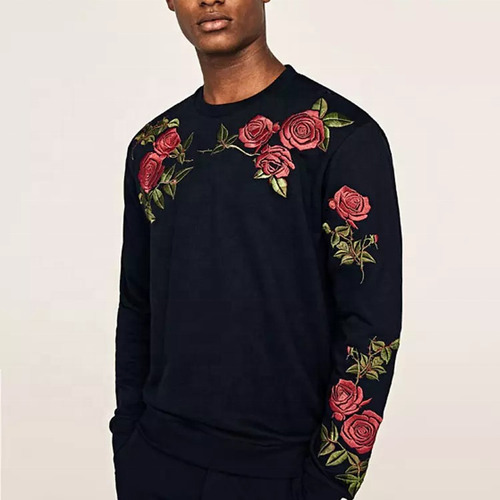 Sudadera Bordada Flores Zara Men Hombre S (Usado)