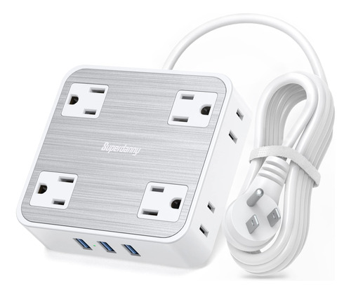 Enchufe Inteligente Marca Superdanny /8 Tomas/3 Usb/blanco