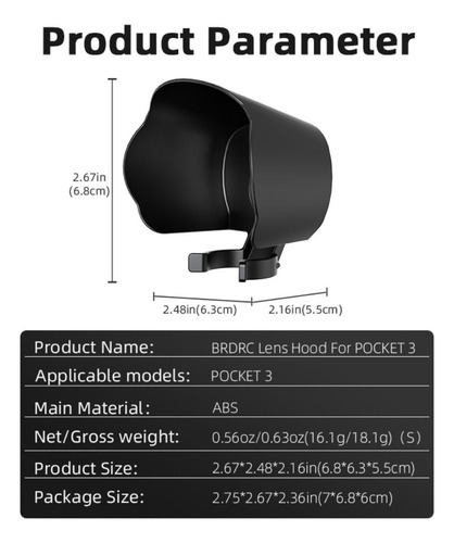 Lens Sunshade Protector Capa De Lente E Acessórios Ultraligh
