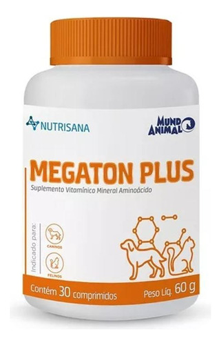 Nutrisana Megaton Plus Suplemento 30 Comprimidos 60g Mundo