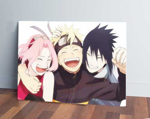 Cuadro Naruto, Sakura Y Sasuke 47 40x53 Mdf Memoestampados