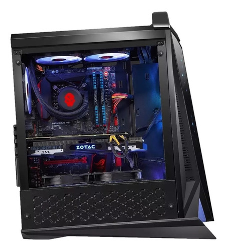 Caja Gabinete Iceberg Crystal Max - 4 Fans + Tira M-rgb