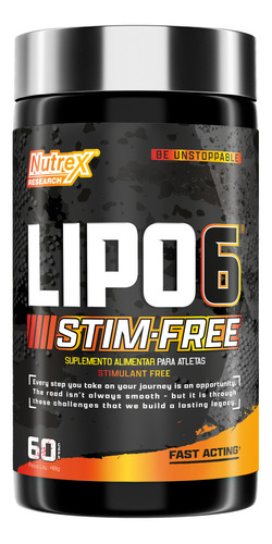 Suplementos Em Cápsulas Nutrex Termogênico Lipo-6 Stim Free 60 Cáps - Nutrex Research Nova Embalagem - Legitimo Zero Estimulantes