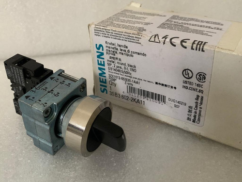 Selector Siemens 2 Posiciones 3sb3602-2ka11, 22mm
