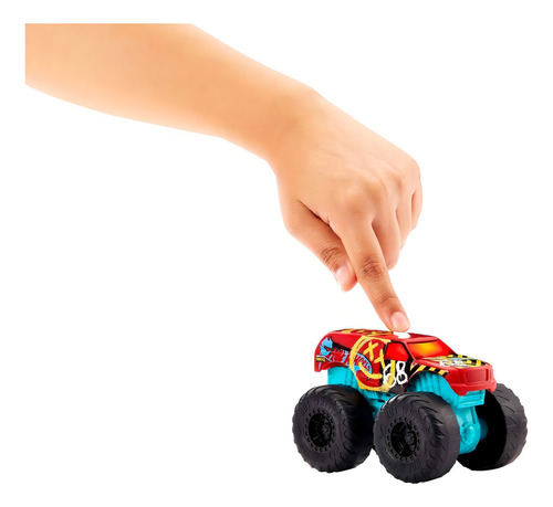 Vehículo Hot Wheels Monster Trucks Luces Y Sonido Demo Derby Color Multicolor
