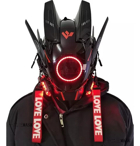 Máscara Cyberpunk Hecha A Mano Para Cosplay, Casco De Moto R
