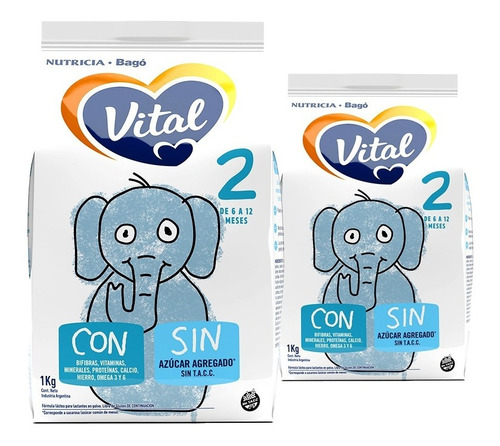 Vital 2 Leche De Formula Maternizada En Polvo Pouch 1kg X2un