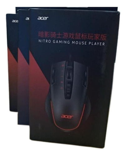 Acer Gaming Mouse, 6400 Dpi,  6 Efectos De Iluminacion 