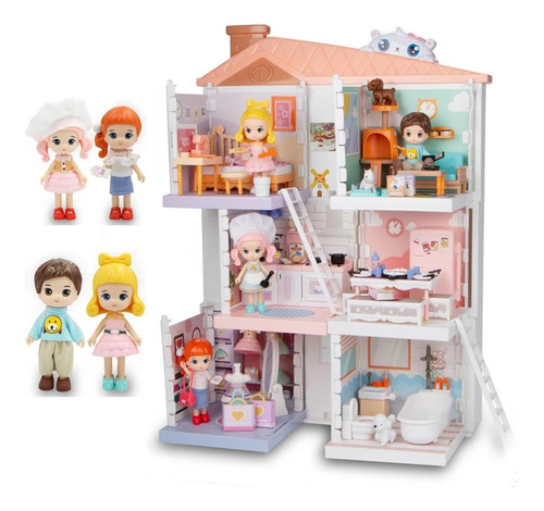 Casita Mini De Muñecas Accesorios Y Personajes Niñas Niños