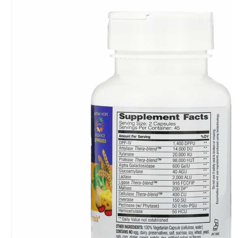 Digest Spectrum, 90 cápsulas de sabor neutro