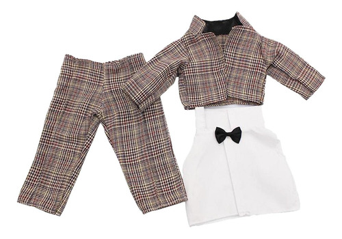 Camisa De Tela Blusa Abrigo Pantalones Hechos Para Muñeca