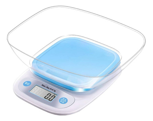 Balanza Bascula Pesa Digital Para Cocina Con Recipiente 5k