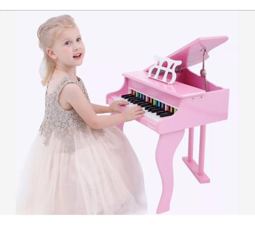 Piano De Cola Niños , 30 Teclas Alto Grado Rosa  Onshine