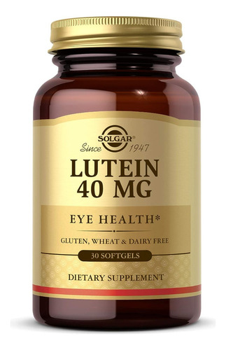 Luteína 40 Mg Solgar 30 Softgel