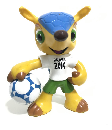 Mascote Fuleco De Vinil Copa Do Mundo 2014 12cm (Usado)