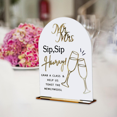De Recuerdo De La Mesa De La Mesa De Boda Acrílico Estilo F