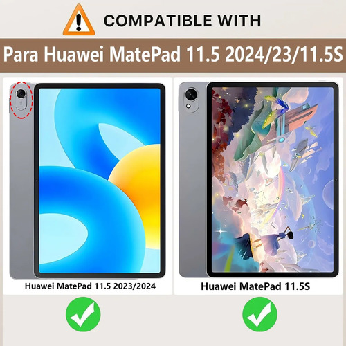Funda Teclado Ñ para Huawei Matepad 11.5 2023 Pulgadas Marca Ustiya Color Negro