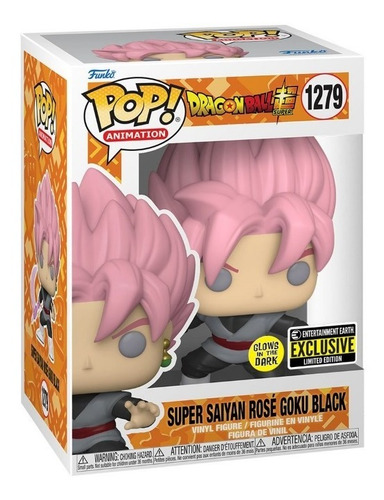 Funko Pop Goku Black Rose Super Saiyajin 1279 Glow Exclusivo