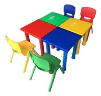 Comprar 10 Mesas Preescolar Infantil De Plástico, 5 Colores A Elegir
