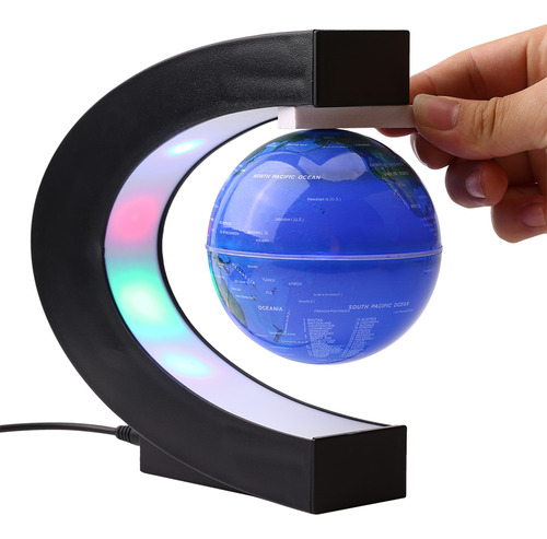 Mapa Led De Colores Floating Globe De 3 Pulgadas Con Base En