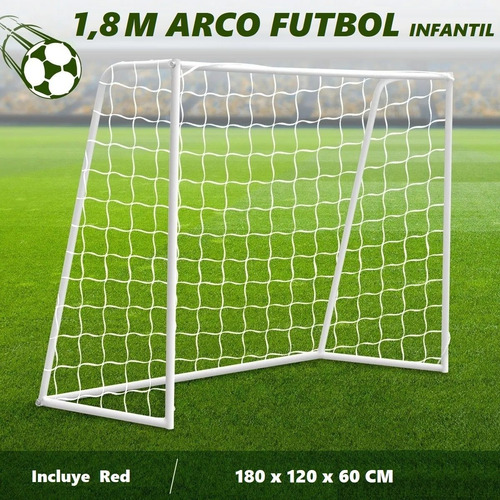 Imagen 2 de 9 de Arco Futbol Infantil Practica Robusto Calidad 1,8x1,2m C/red