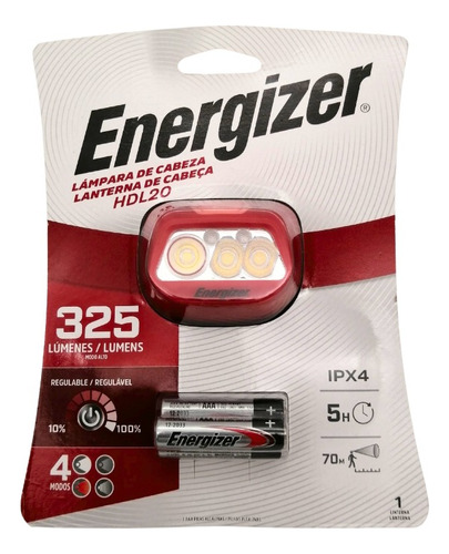 Linterna Frontal Energizer Hdl20  350lumenes