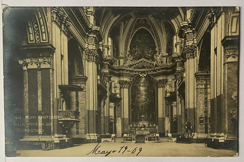 Antigua Postal, Iglesia, Interior, Roma, Italia, 4p003