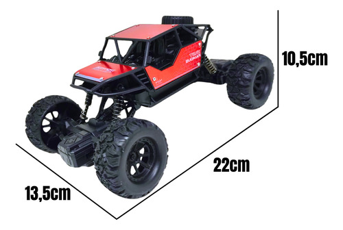 Carrinho Controle Remoto Recarregavel Carro Grande 4x4 Cor Vermelho