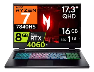 Acer Nitro 5 17 Ryzen 7 7840hs 16gb 1tb Rtx4060 17.3' 165hz