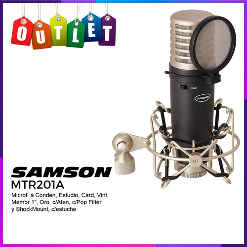 Micrófono Condensador De Estudio Samson Mtr201a Outlet Tm (Reacondicionado)