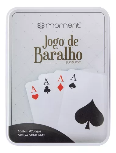 Kit Baralho Duplo Plástico Naipe Grande + Dominó Jumbo Preto